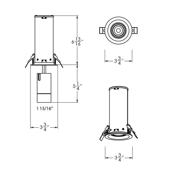 Dals Lighting Aperture 3-Inch 5CCT Multi Functional Recessed Light with Adjustable Head MFD03-CC-BK